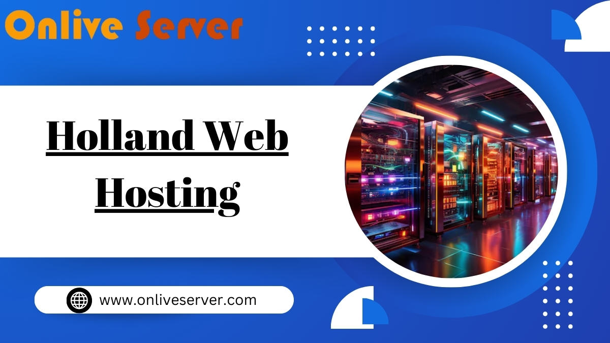 Holland web hosting with server racks in a data center