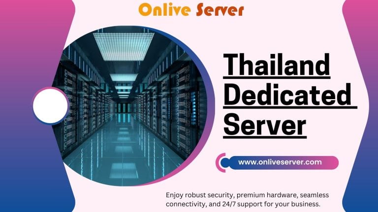 Server racks in a data center with glowing lights, symbolizing Thailand Dedicated Server Hosting.