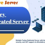 Turkey Dedicated Server Hosting with modern server setup and a laptop interface.