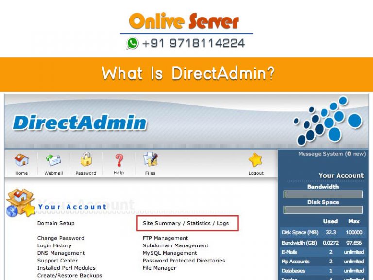 What Is DirectAdmin Web Hosting Control Panel