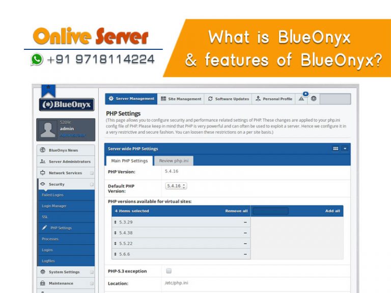 What is BlueOnyx and features of BlueOnyx