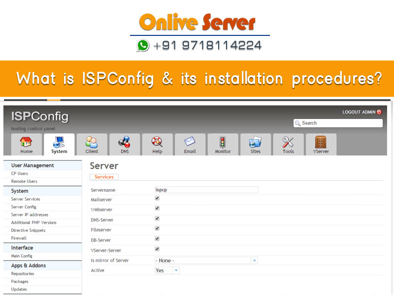 ISPConfig Control Panel | Online Demo Services, Functions | ISPConfig