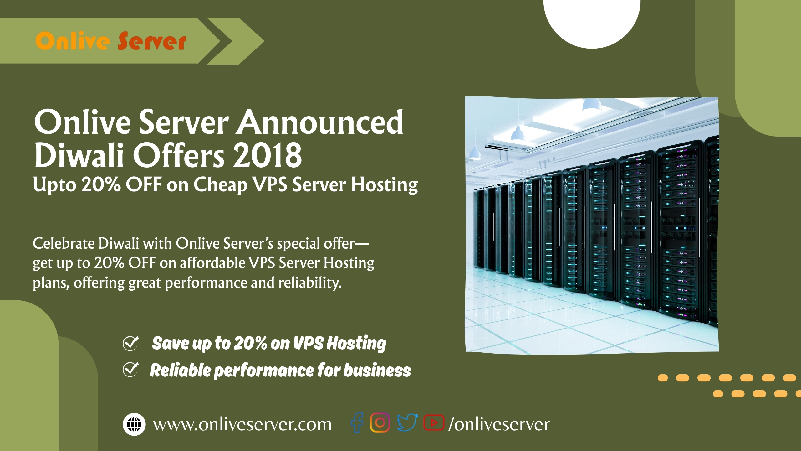 Onlive Server Announced Diwali Offers 2018 Upto 20% OFF on Cheap VPS Server Hosting