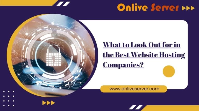 What to Look Out for in the Best Website Hosting Companies?