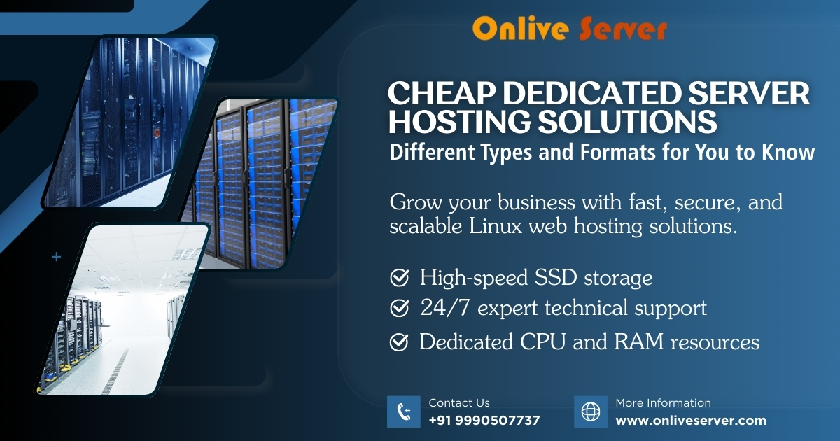 Cheap Dedicated Server Hosting Solutions Different Types and Formats for You to Know