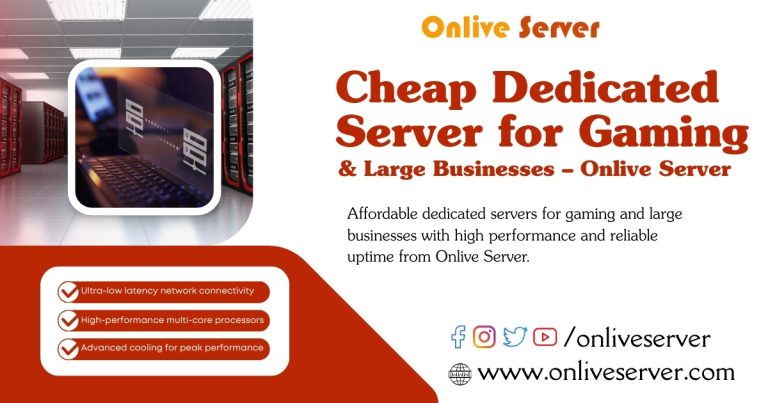 Cheap Dedicated Server for Gaming & Large Businesses - Onlive Server