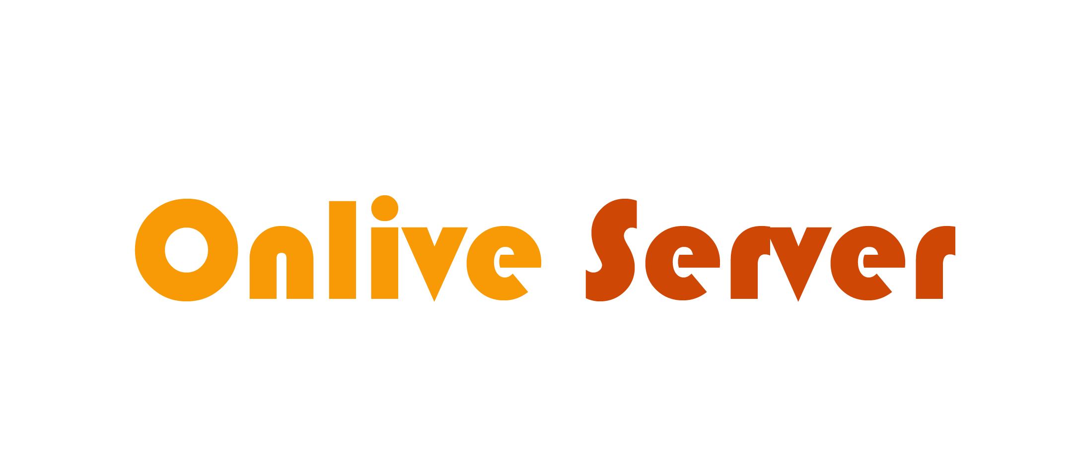 Onlive Server logo, featuring the brand name in a stylized font with an orange and yellow gradient color scheme.