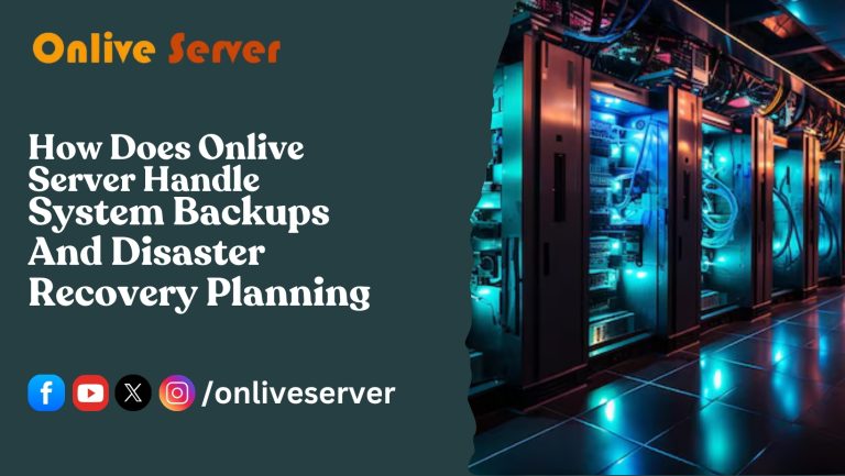 How does Onlive Server handle system backups and disaster recovery planning