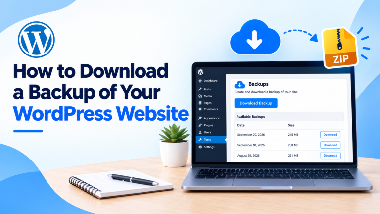How to download a backup of WordPress website