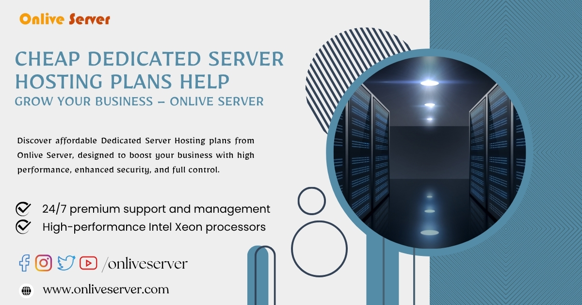 Cheap Dedicated Server Hosting Plans Help Grow Your Business - Onlive Server