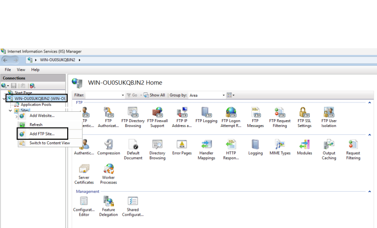 How to install and Configure FTP on Windows server