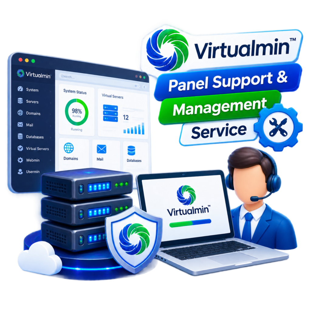 Virtualmin Panel Support & Management Service