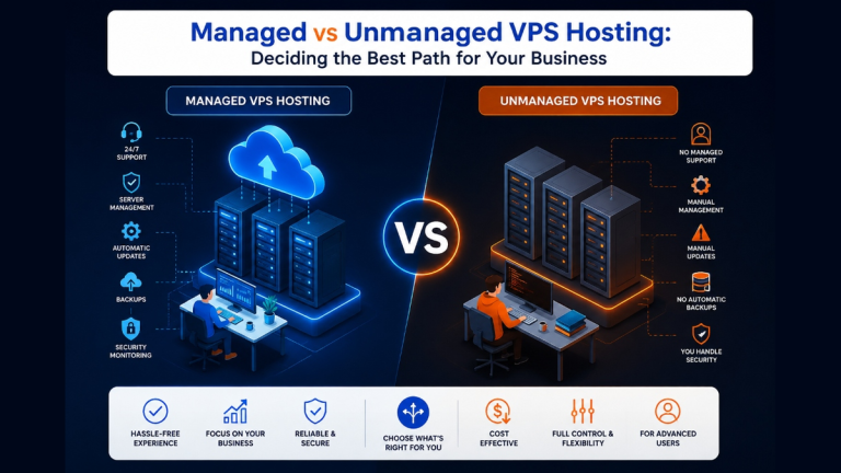 Managed vs Unmanaged VPS Hosting: Deciding the Best Path for Your Business featured image - Onlive Server