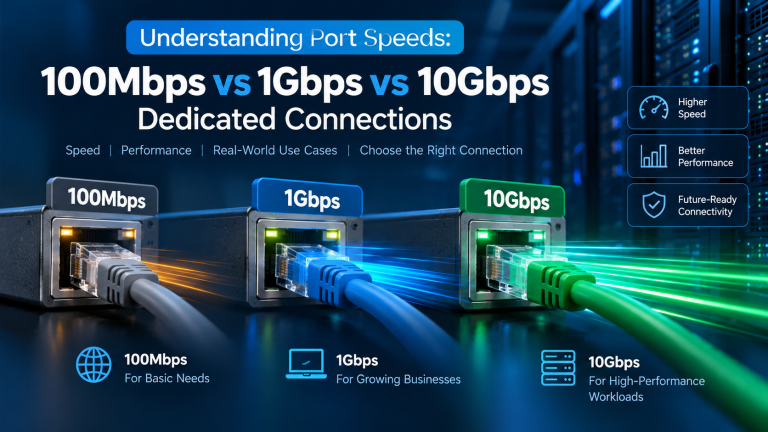 Understanding Port Speeds: 100Mbps vs 1Gbps vs 10Gbps Dedicated Connections
