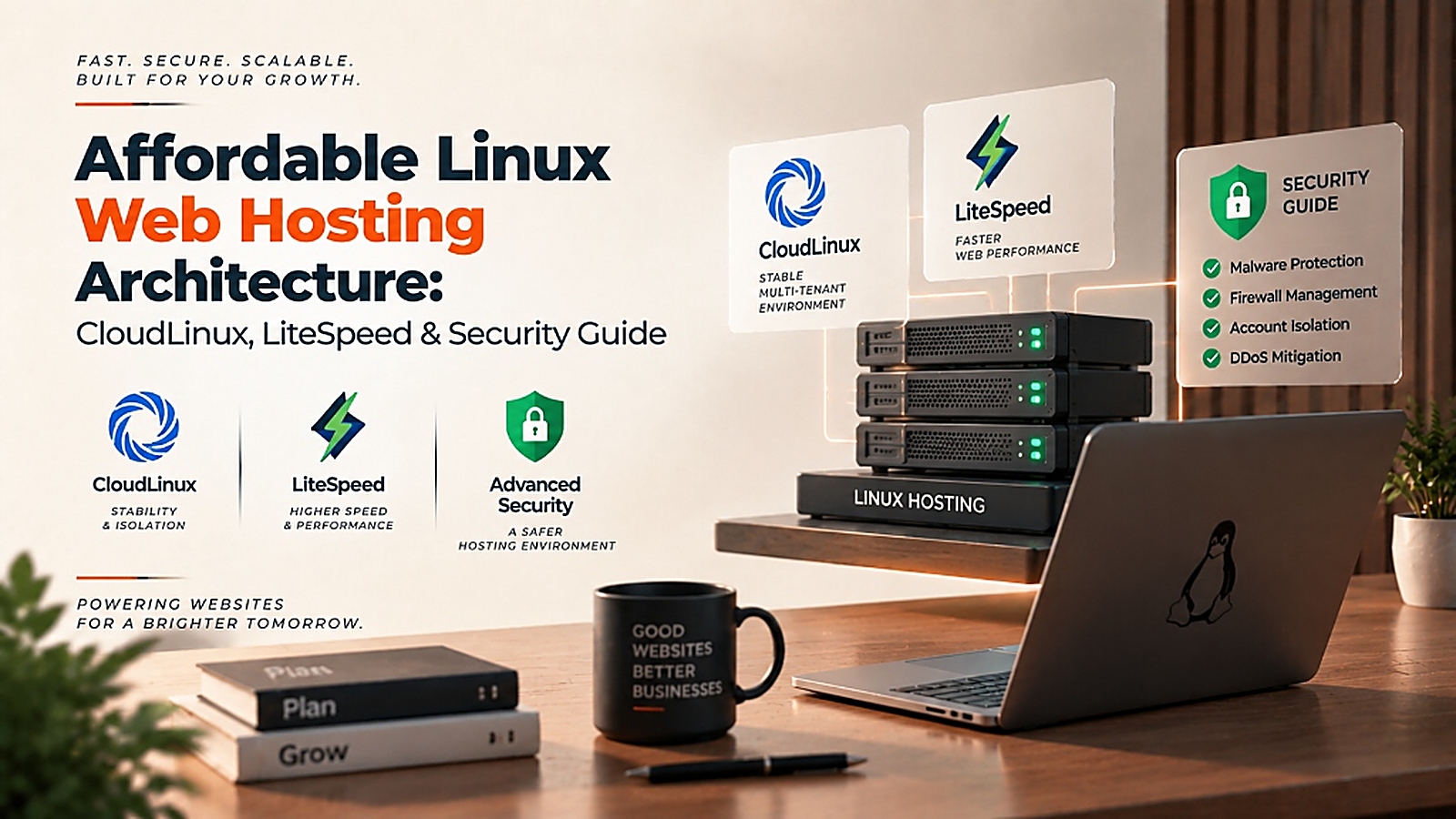 Affordable Linux Web Hosting Architecture - CloudLinux, LiteSpeed & Security Guide