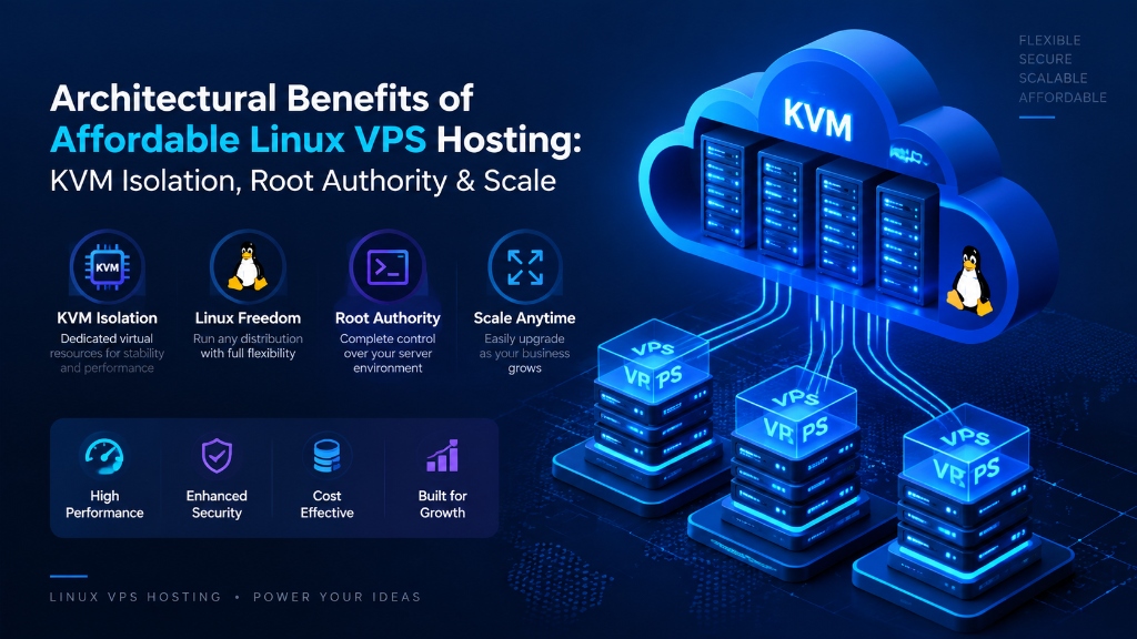 Architectural Benefits of Affordable Linux VPS Hosting - KVM Isolation, Root Authority, and Scalability Architecture