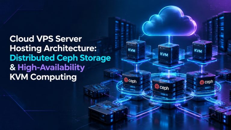 Cloud VPS Server Hosting Architecture - Distributed Ceph Storage and High-Availability KVM Computing Nodes