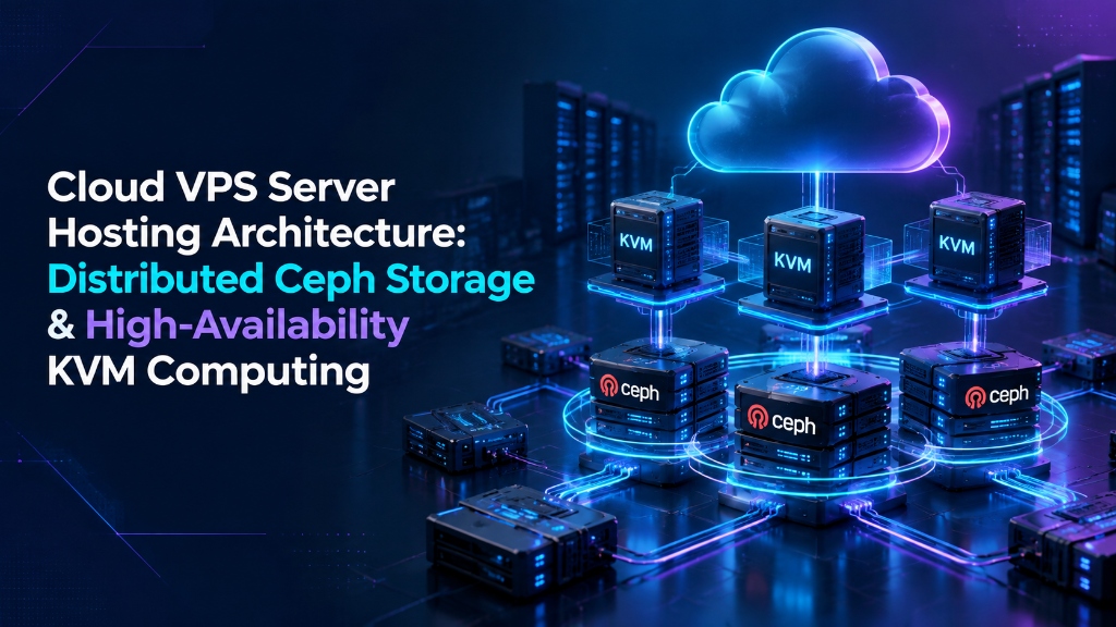 Cloud VPS Server Hosting Architecture - Distributed Ceph Storage and High-Availability KVM Computing Nodes