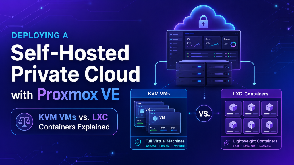 Deploying a Self Hosted Private Cloud with Proxmox VE KVM VMs vs LXC Containers