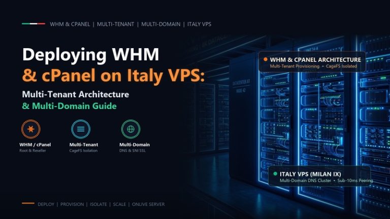 Deploying WHM & cPanel on Italy VPS - Multi-Tenant Architecture & Multi-Domain Guide