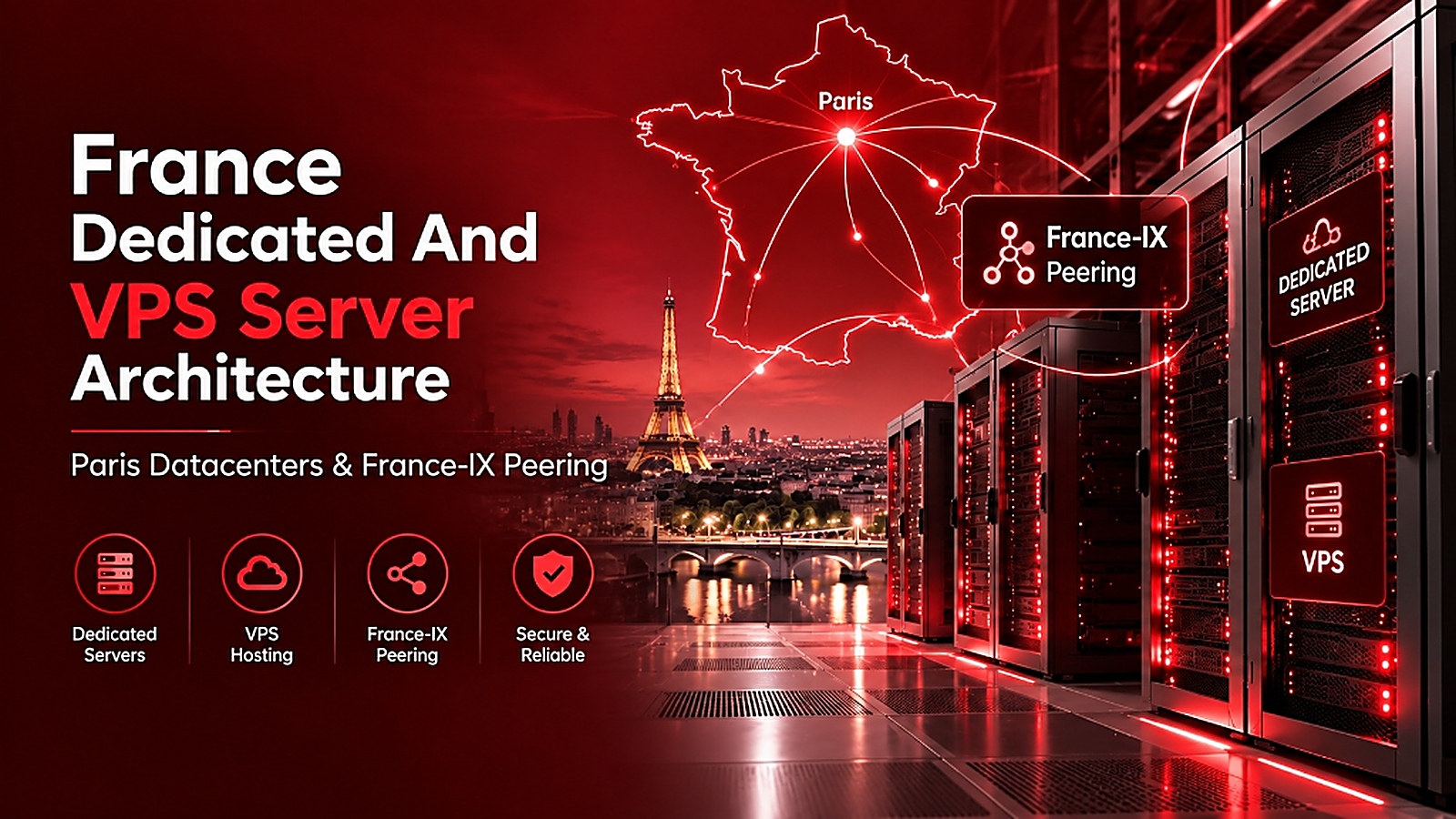 France Dedicated and VPS Server Architecture - Paris Datacenters & France-IX Peering