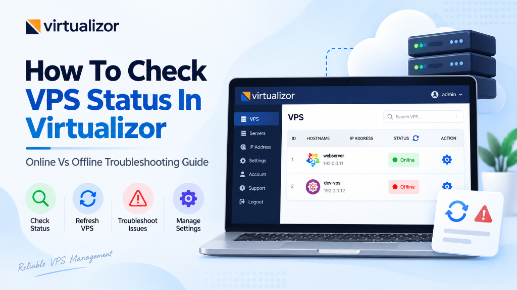 How to Check Whether the VPS Status is Online or Offline in Virtualizor