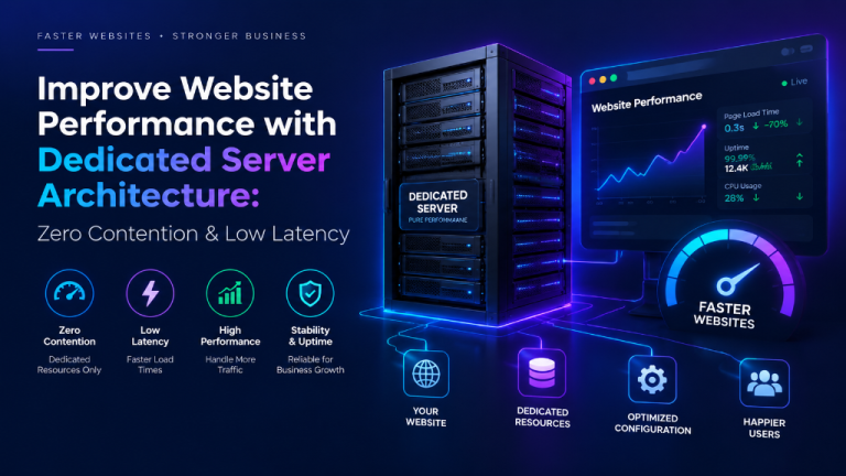 Improve Website Performance with Dedicated Server Architecture - Zero Contention and Low Latency Metrics Dashboard