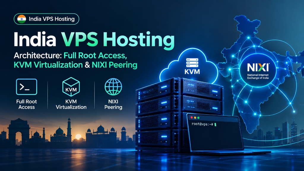 India VPS Hosting Architecture - Full Root Access, KVM Virtualization & NIXI Peering