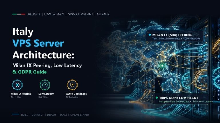 Italy VPS Server Hosting Architecture - Milan IX Peering, Low Latency & GDPR Guide