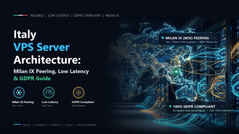 Italy VPS Server Hosting Architecture - Milan IX Peering, Low Latency & GDPR Guide