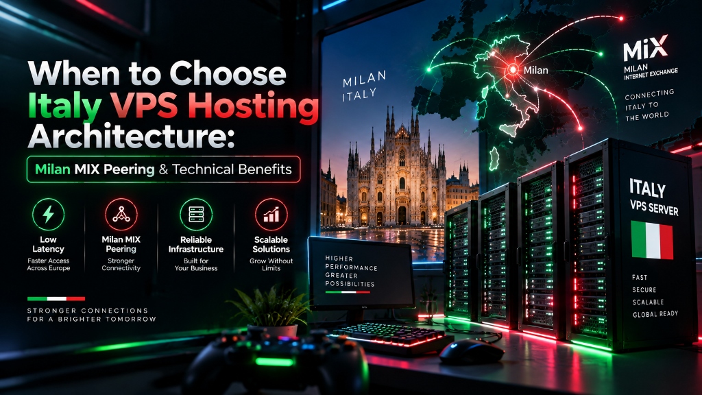 When to Choose Italy VPS Hosting Architecture - Milan MIX Peering and Technical Benefits