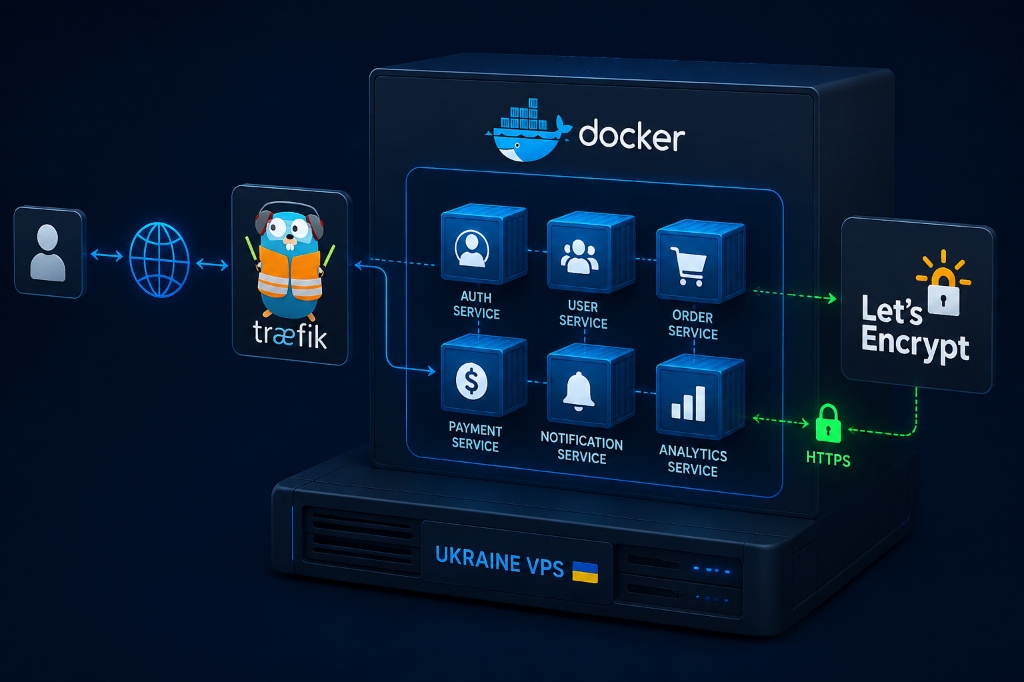 Containerized Microservices on VPS: Docker Compose, Traefik and Automated SSL