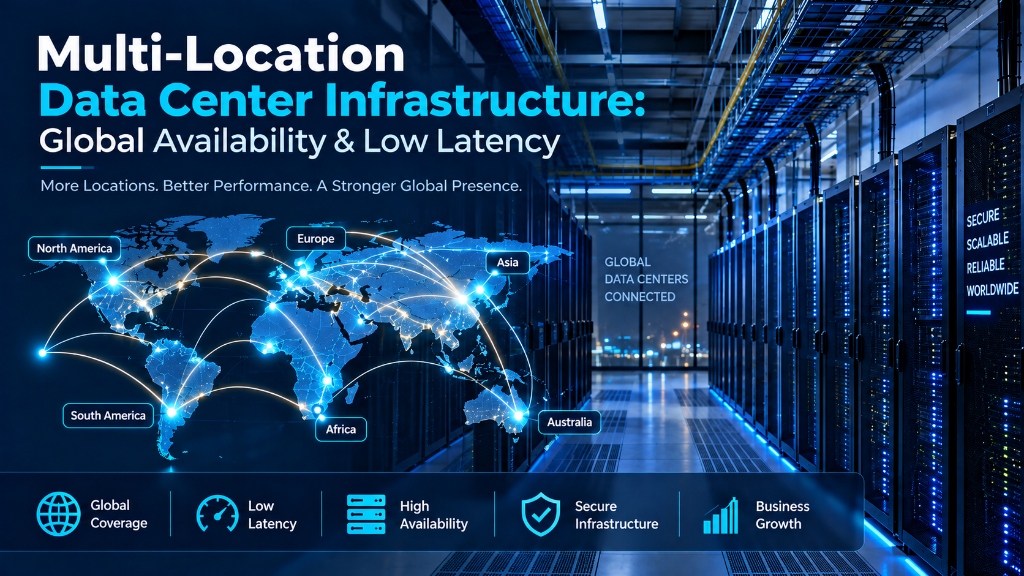 Multi-Location Data Center Infrastructure Global Availability and Low Latency - Onlive Server