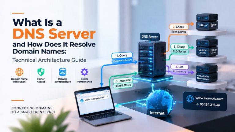 What Is a DNS Server and How Does It Resolve Domain Names - Technical Architecture Workflow Diagram