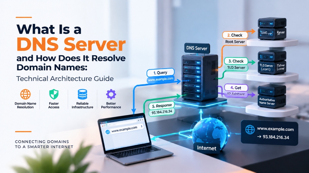 What Is a DNS Server and How Does It Resolve Domain Names - Technical Architecture Workflow Diagram
