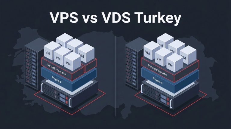 Architectural comparison diagram differentiating dynamic virtual private servers from dedicated-core virtual dedicated server hardware
