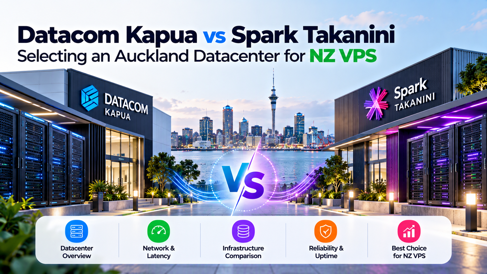 Datacom Kapua and Spark Takanini Auckland Tier III and Tier IV enterprise datacenter facilities for New Zealand VPS hosting