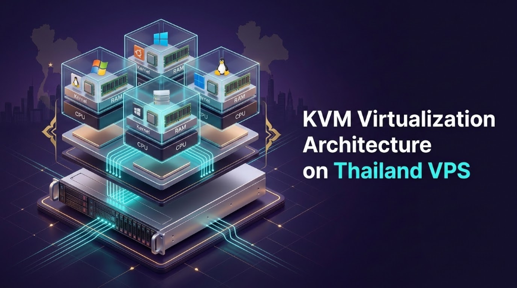 KVM Virtualization Architecture on Thailand VPS - Dedicated CPU, RAM, and Kernel Isolation