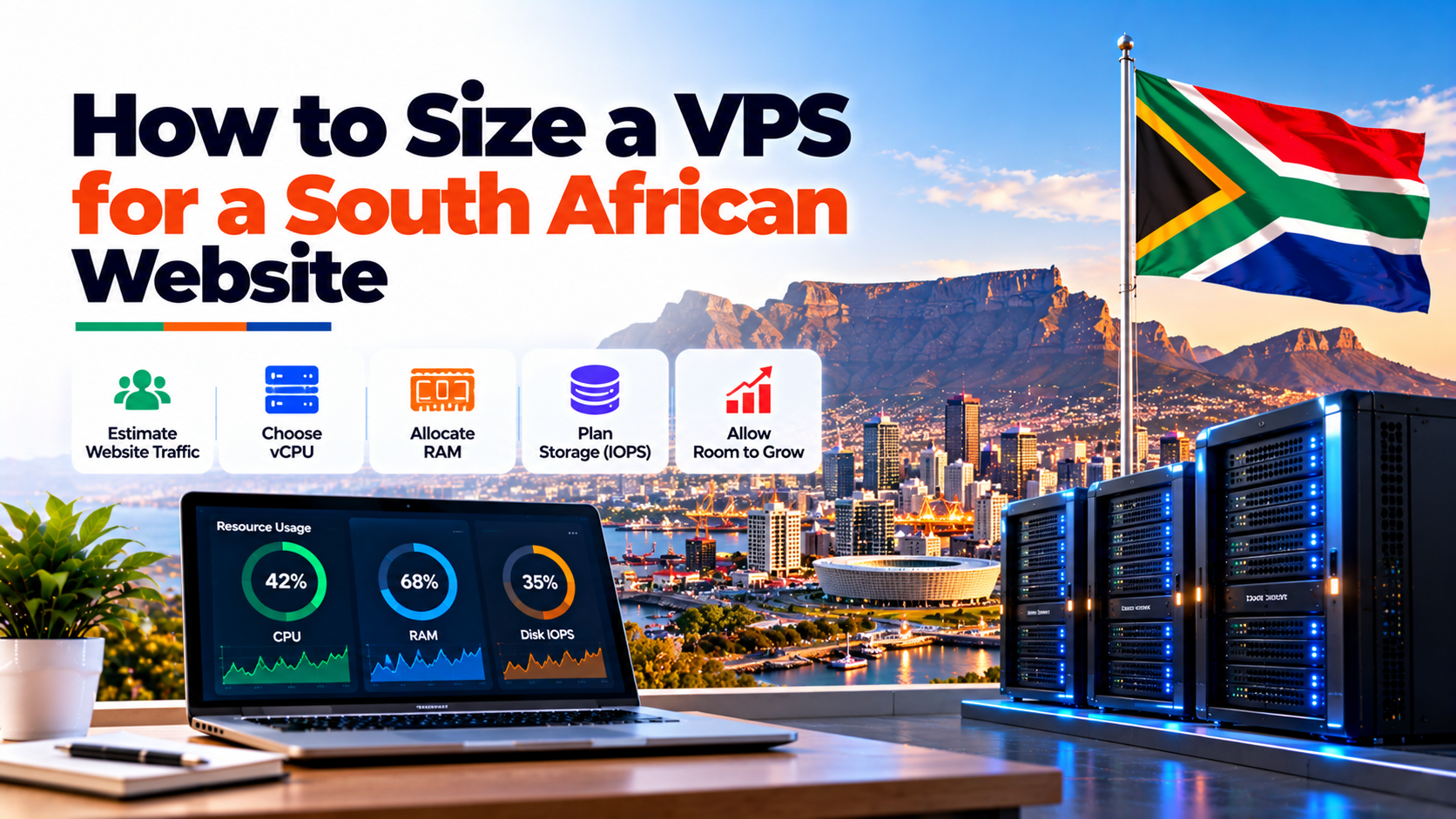 VPS sizing guidelines for South African websites balancing CPU, RAM, and NVMe storage